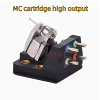 (A2) New MC dynamic cartridge 0.8mV (high output) cartridge needle LP black glue dynamic cartridge elliptical diamond tip 1