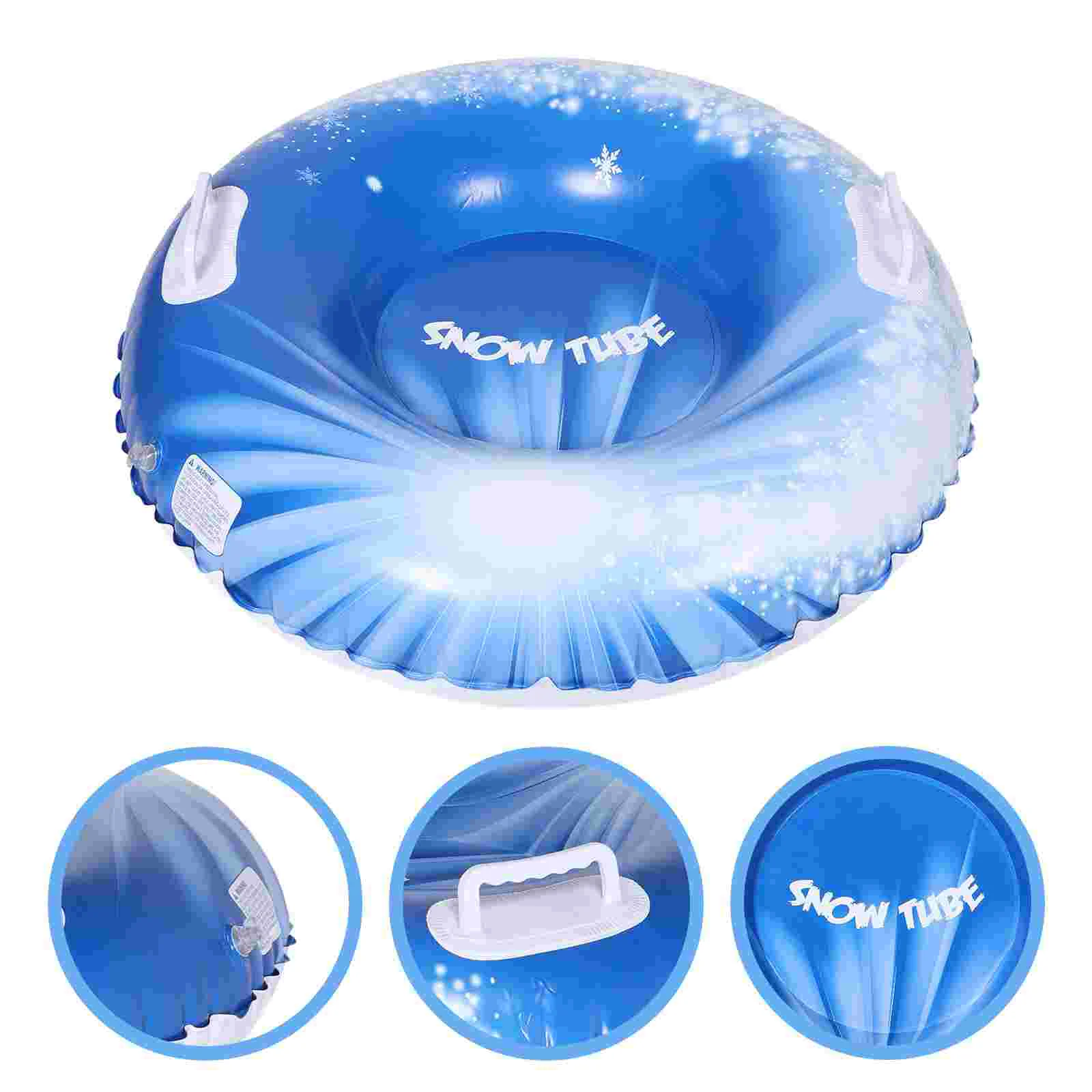 Toy Inflatable Ski Ring Child Kids Playset Outdoor Tubes Pvc Snow Sled with Handle