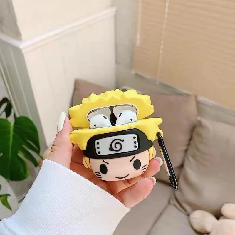 Naruto Japan Anime 3D Cartoon Bluetooth-compatible Earphone Set Silicone PC Hard case Earphone Case for AirPods 1 2 3 Pro Cover