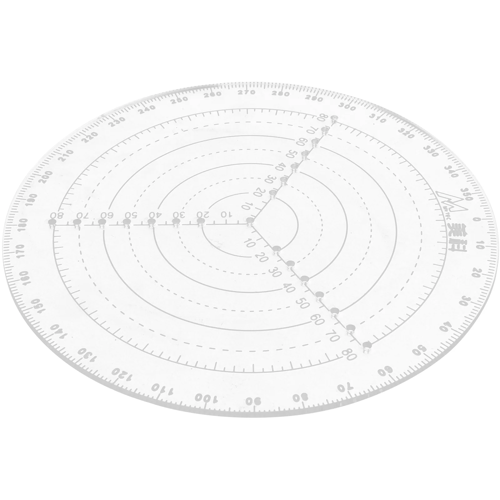 

English title: Angoily Round Center Finder Compass Plastic Circle Ruler Drawing Circle Tool Woodworking Measure Alignment Ruler