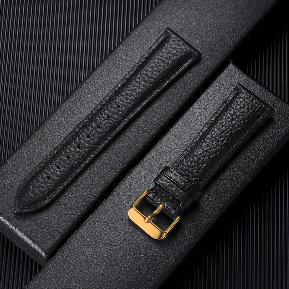 Premium Brown Leather Watch Band - Universal Business Strap