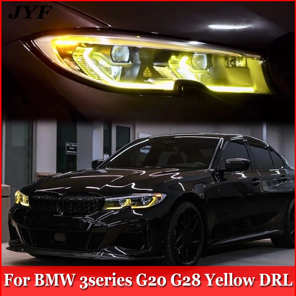 Car Headlight For BMW 3series G20 G21 G28 Laser Lemon Gold Yellow DRL