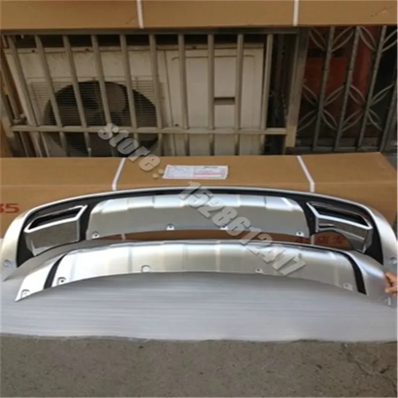 ABS Chrome Front+Rear bumper cover trim plastic Bumper bars For 2011-Kia Sportager