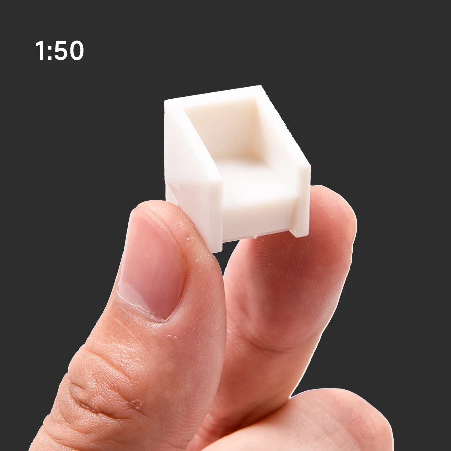 

5Pcs Simulation Miniature White Chairs Model Scale 1/50 1/75 1/100 Indoor Scene Materials Diy Micro Landscape Layout Diorama Kit