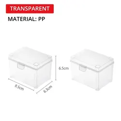 Set of 2 Semi-Transparent Matte Flip-Top Jewelry Storage Cases (2pcs transparent)