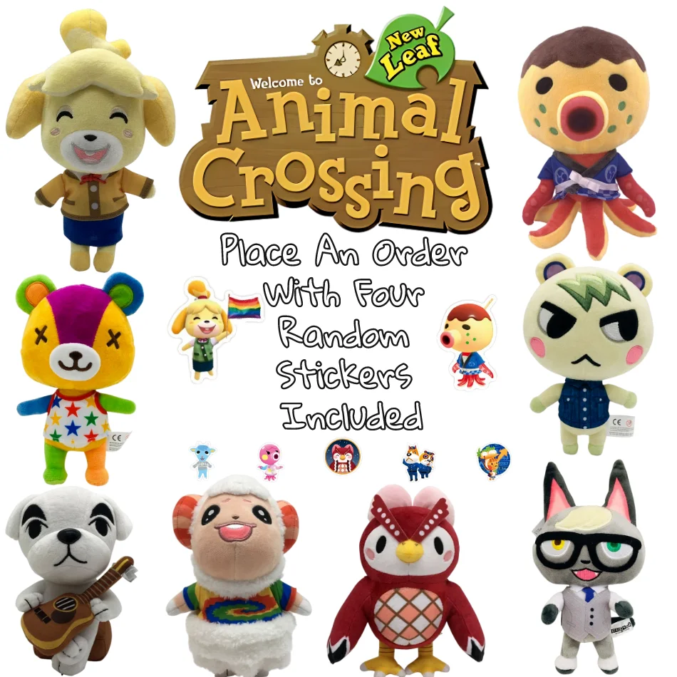 20-25Cm Plushies Animal Crossing Twar Toys Pattern KK Tom Judy Isabelle Plush Stuffed Animals Doll Children's Birthday Gift