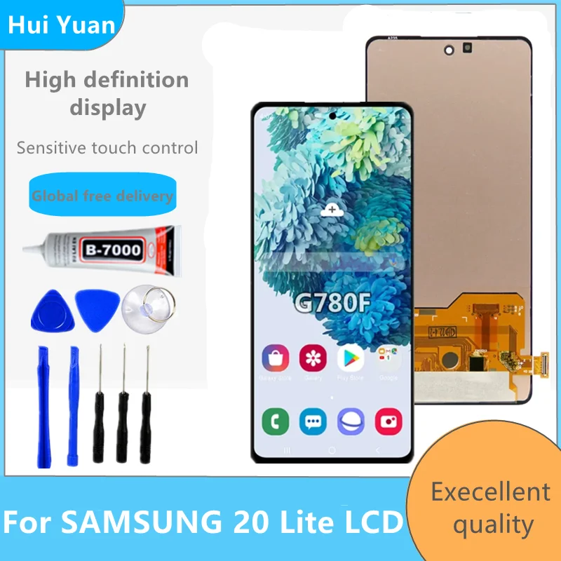 

6.5'' Super AMOLED S20 FE Display, for Samsung Galaxy S20 Fan Edition G780F LCD Display Touch Screen Digitizer for S20 Lite