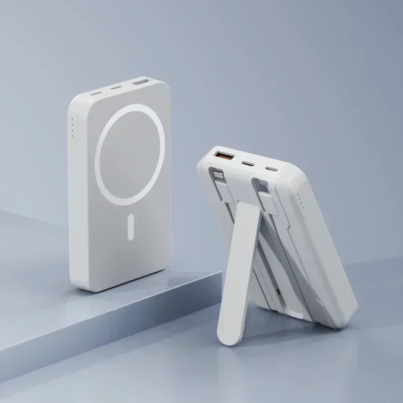 Wireless power bank, built-in cable holder, large capacity, super fast charging, power bank, magnetic, 30000mAh, new