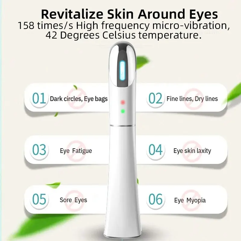 BoSidin EMS Eye Beauty Device Microcurrent Anti Wrinkle Remove Bags Dark Circles Light Therapy Eye Lifting Massage Instrument images - 6