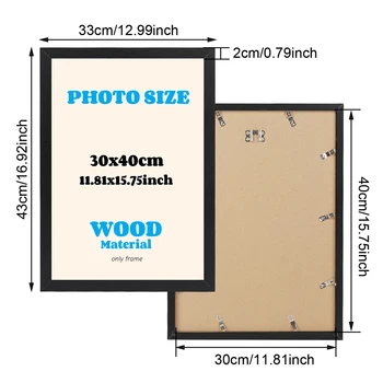 Cornice per foto in bianco e nero da 30x40 cm può essere appesa al muro con certificato Poster Pittura su tela Decorazione regalo