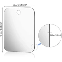 Acrylic Anti Fog Mirror Shower Shaving Fogless Mirror Washroom Unbreakable Portable Travel Shaving Bathroom Accessories Tools - Image 2