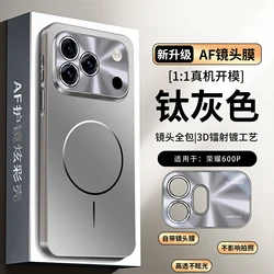 Premium Magnetic Frosted Ultra - Thin Full Coverage Shockproof Protective Case for Honor 600 Pro (GRAY)