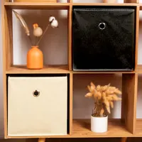 1pc No Lid Storage Box Fabric Storage Box Foldable Organiser Storage Shenanigans 2