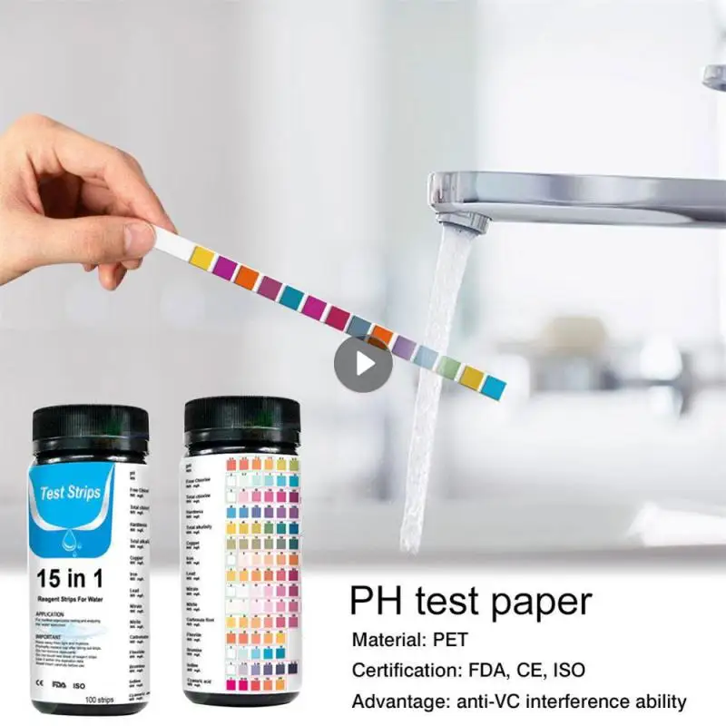 

15 в 1, тест-полоски для воды