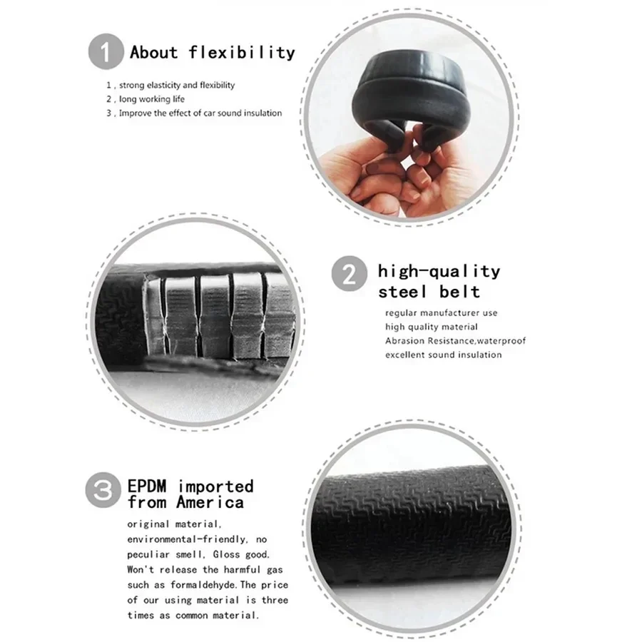 Premium Car Door Edge Guard Protector with Double-Layer Sealing - Waterproof, Soundproof, Anti-Collision Auto Seals