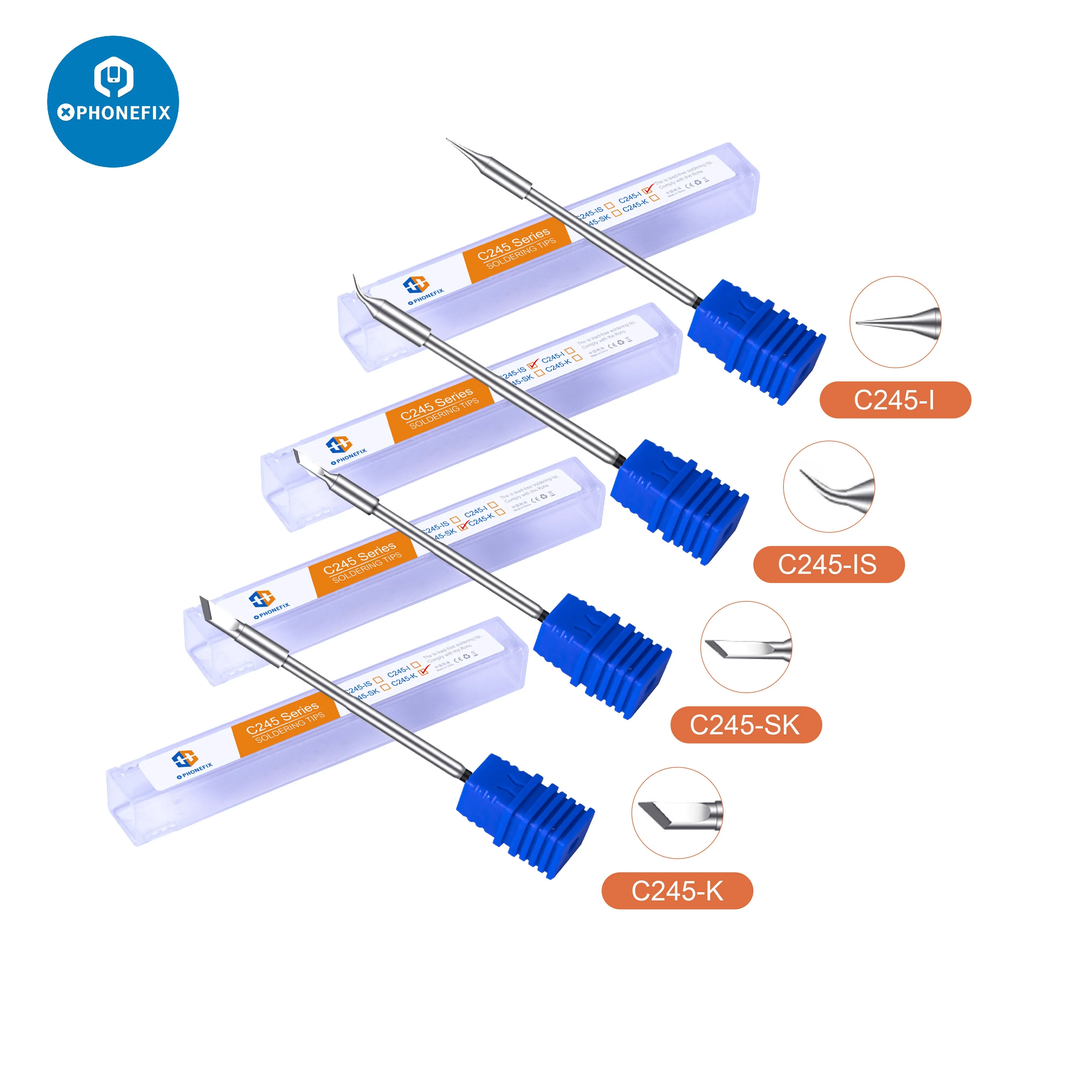 

OEM C245 Series Solder Iron Tips for Xsoldering JBC CD-2SHE Universal Welding Station Electric Soldering Tip Motherboard Repair