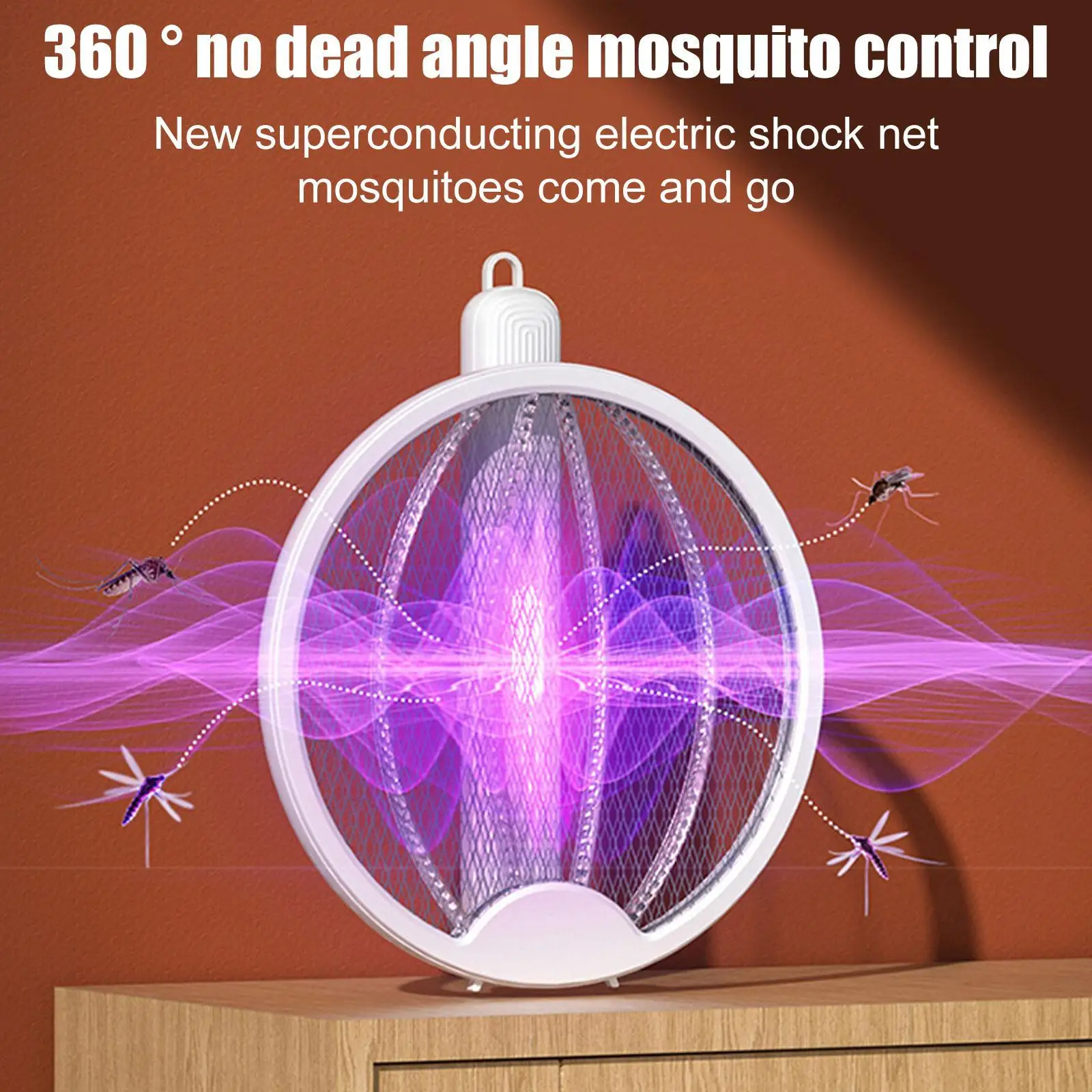 2023 Foldable Electric Mosquito Swatter Wall mounted Zapper 3000V