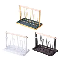 Luxury Coffee Mug Water Cup Rack 6 Cup Holder and Plate Water Mug Draining Drying Glass Cup Stand for Coffee Cup Countertop 1