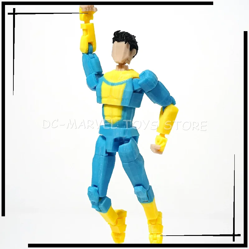 Neu auf Lager: 3D-gedruckte Unbesiegbare Jungen-Figur in Hellblau mit Markierungsstreifen, Dummy13 T13 Mehrteilige Verwandlungs-Actionfigur – Detail 3