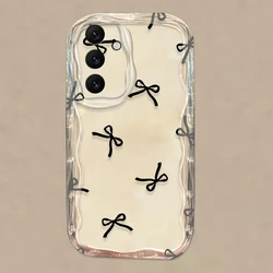 Elegant Black Bowknot Smartphone Case - Galaxy A23 (Clear)