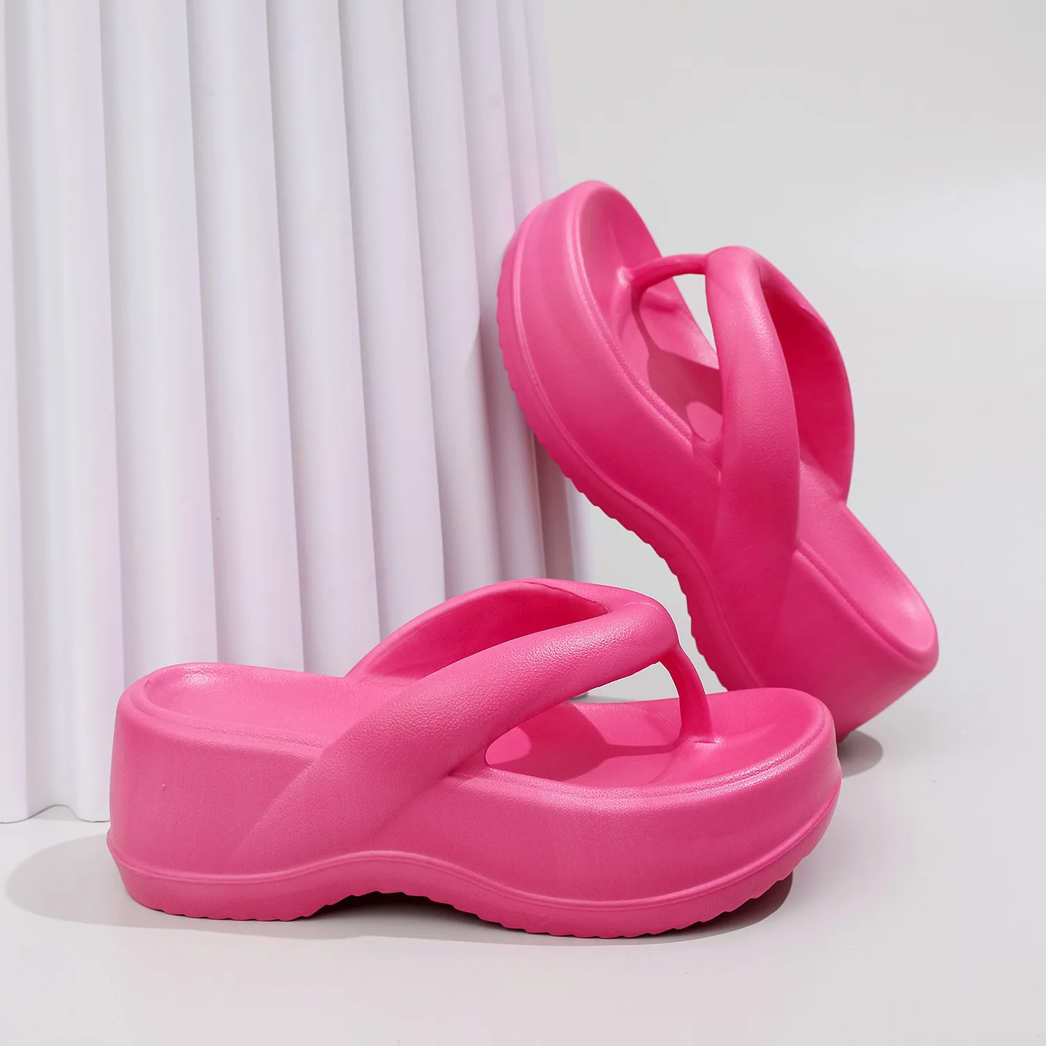 Kidmi Fashion Women Flat Flip-flops Summer Platform Flip-flops Outdoor EVA Beach Slides Casual Women Sandals House Garden Shoes 4