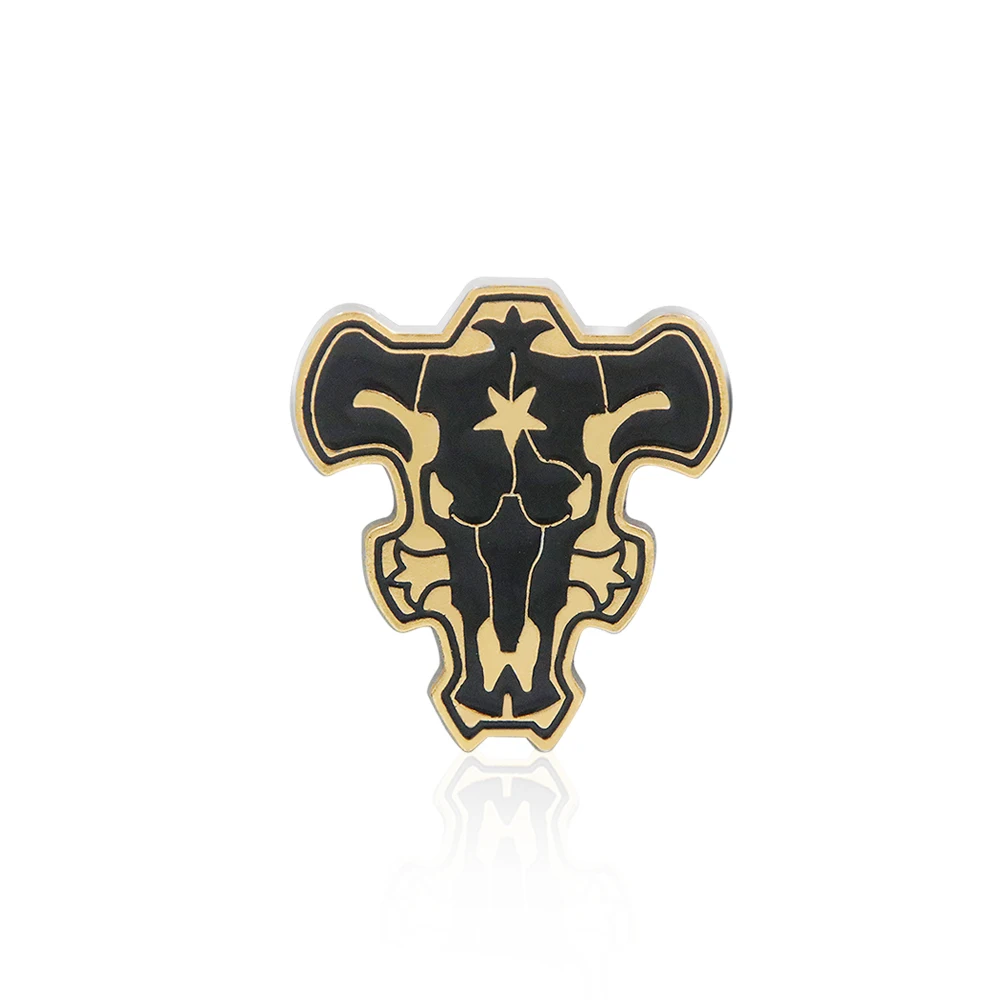 Enamel Pins Brooch Anime Black Clover Asta Black Bull Metal Badge for Women Men Lapel Pin Jewelry Gift