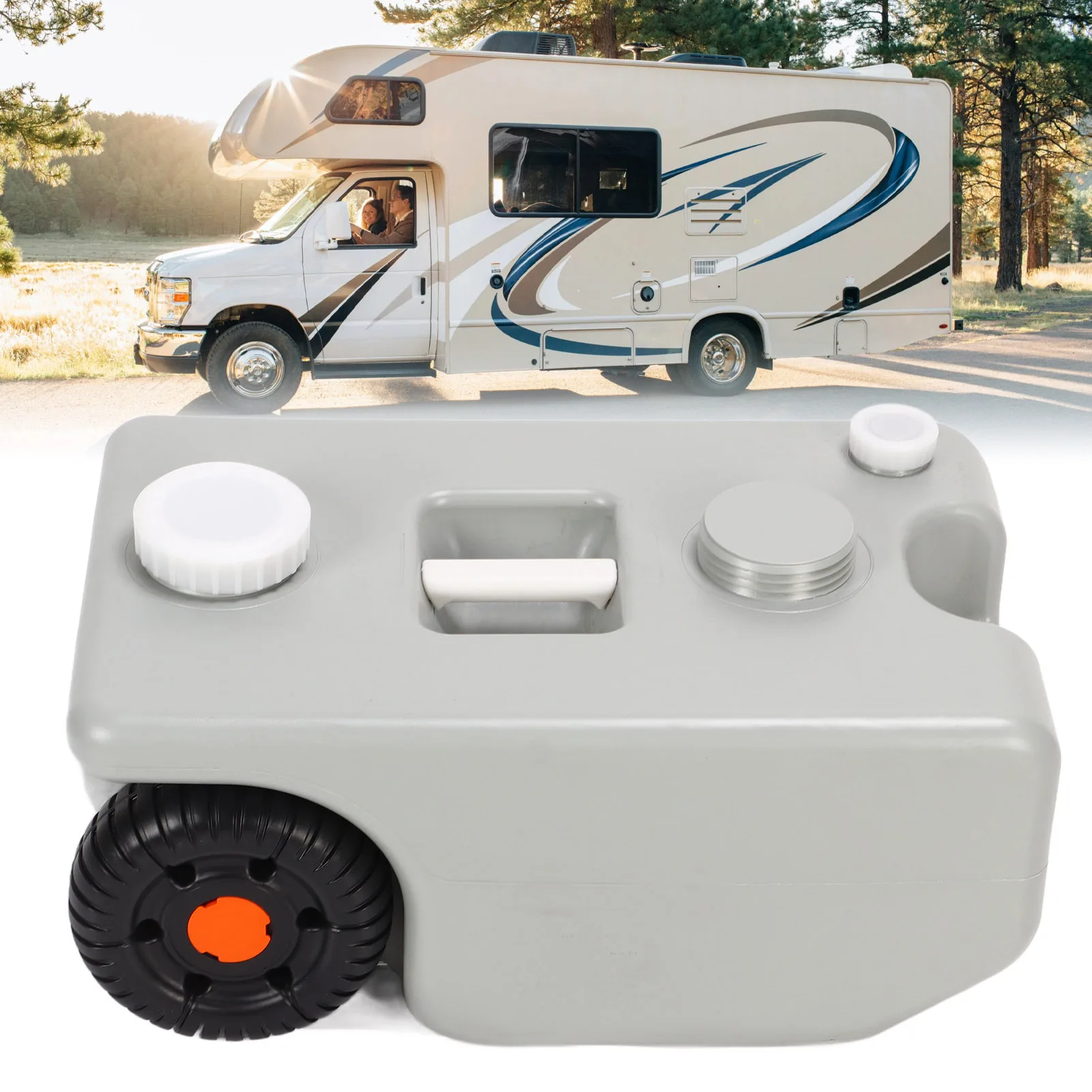 Portable RV Waste Holding 25L Large Capacity Tote HDPE Water for Boat RV Waste Tote Portable