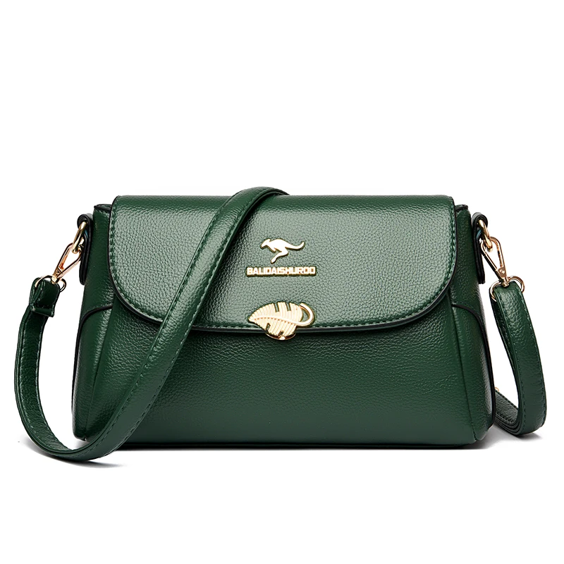 بو الجلود حقيبة الكتف للنساء ، رفرف أنيقة ، رسول ح...