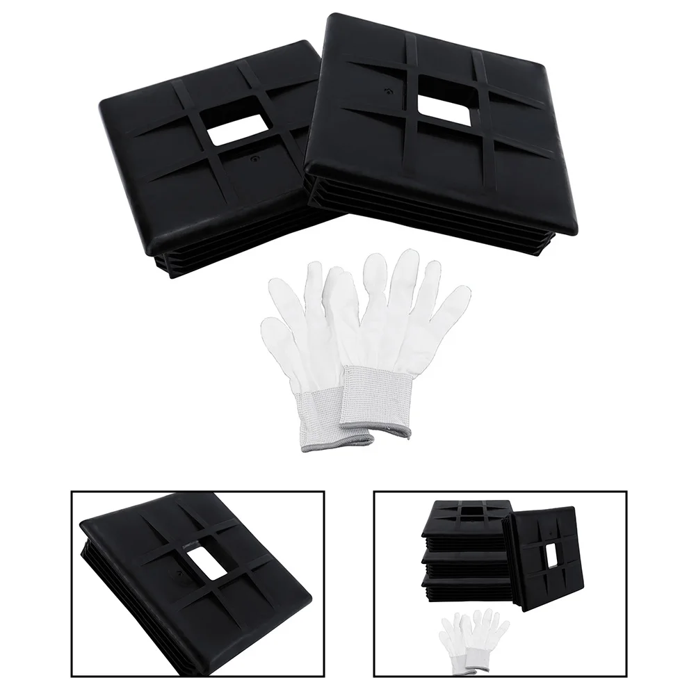 2/4 Pcs Drain Cover Bumper Endcap RV Bumper End Cap 4" Sewage Anti-collision PE Camper End Cap Furniture Hardware Parts