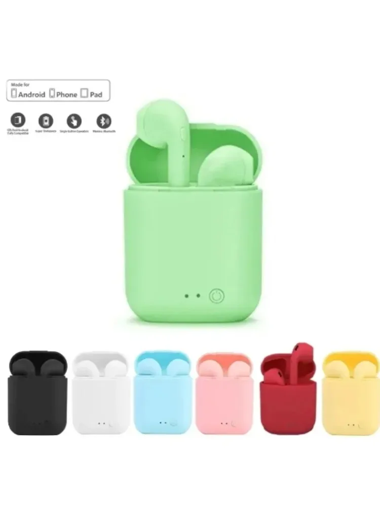 Bluetooth Earphones i12 Wireless In Ear Headphones Ultra Long Standby Running Bass Sport For All Phones