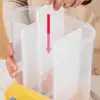 Kitchen Containers 4 Grids Cereal Dispenser Wall-Mounted Sealed Cereal Storage Containers Grain Box Food Can 6