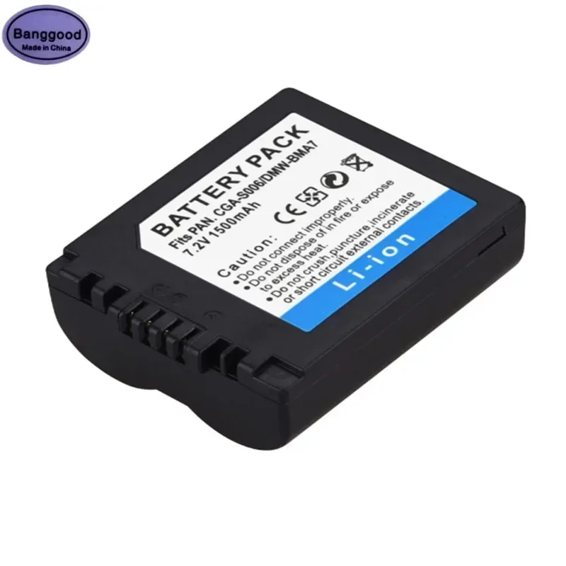 

Banggood CGA-S006 DMW-BMA7 S006A BMA7 S006E 1300mAh Camera Battery for Panasonic Lumix DMC FZ50 FZ38 FZ35 FZ30 FZ28 FZ18 FZ8 FZ7