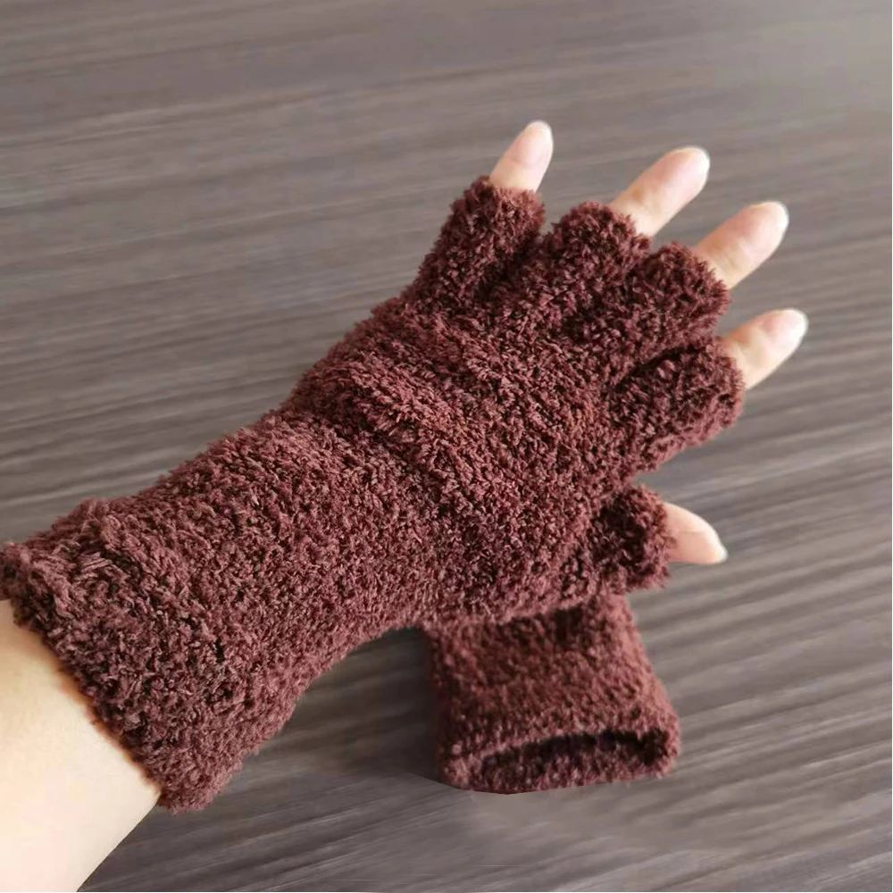 Handstulpen Damen Lange Fingerlose Handschuhe Damen Produktbild-Vorschau 2