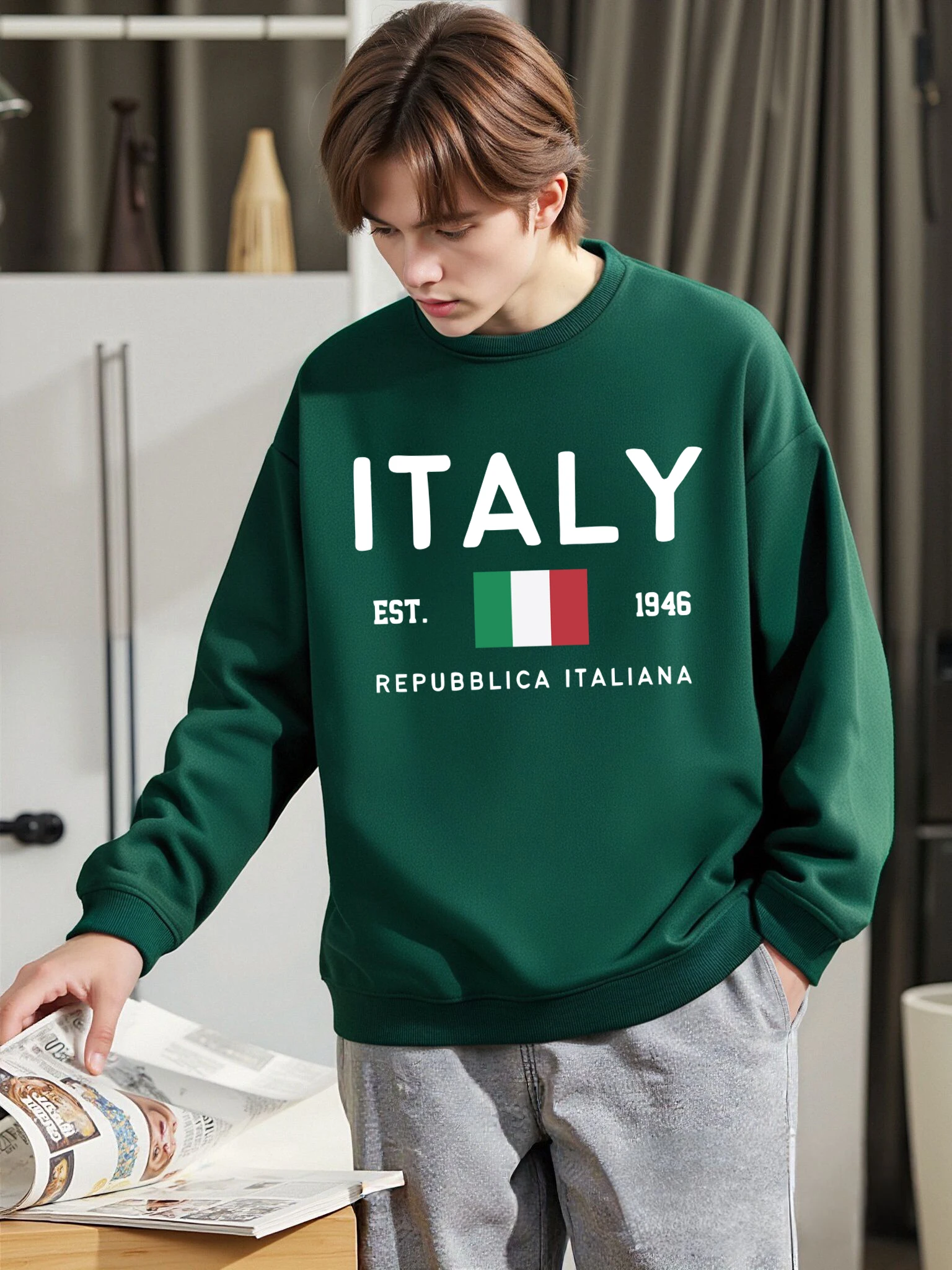 إيطاليا Repubblica Italiana الرجال البلوز الشارع ع...