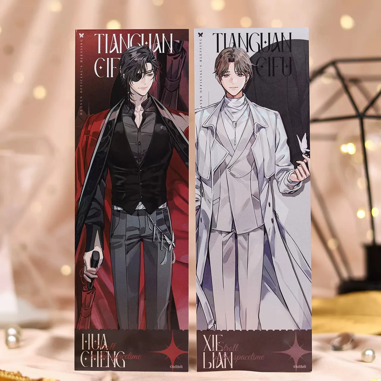 Céu Bênção Oficial Tian Guan ci fu Acrílico Stands Xie Lian Hua Cheng Ornamentos de Areia Movediça Cartão de Cor Novo - Imagem 4