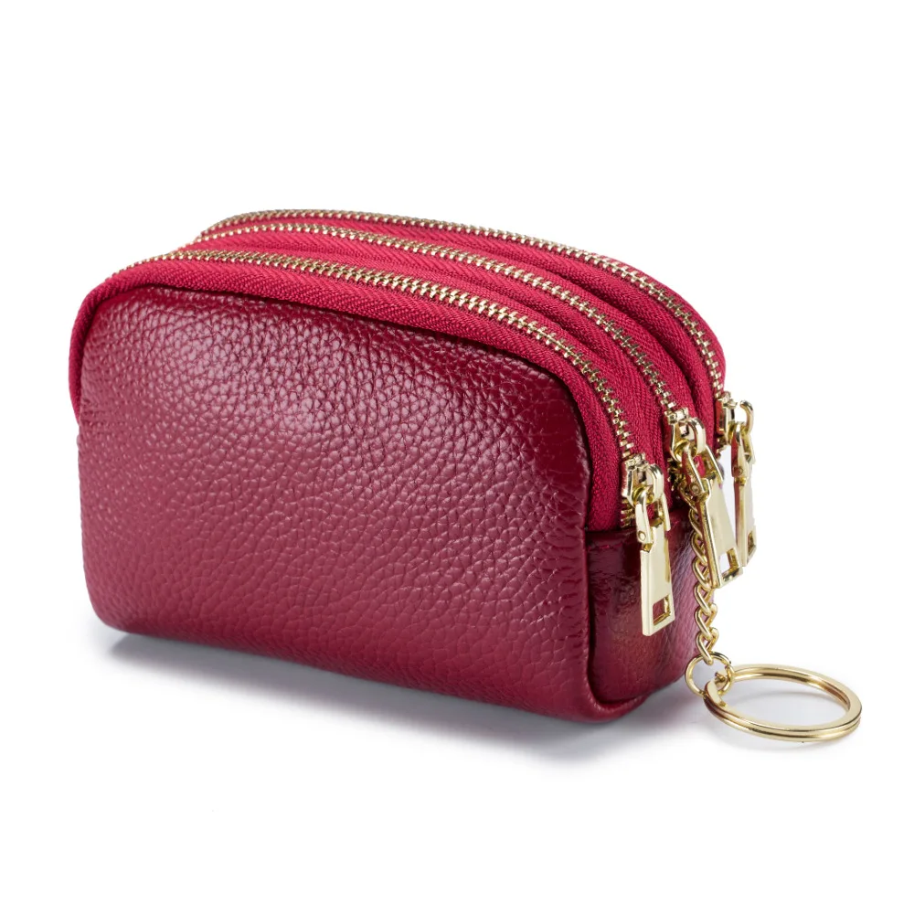 New style cowhide mini change bag lady multi-purpose leather coin bag change bag key chain