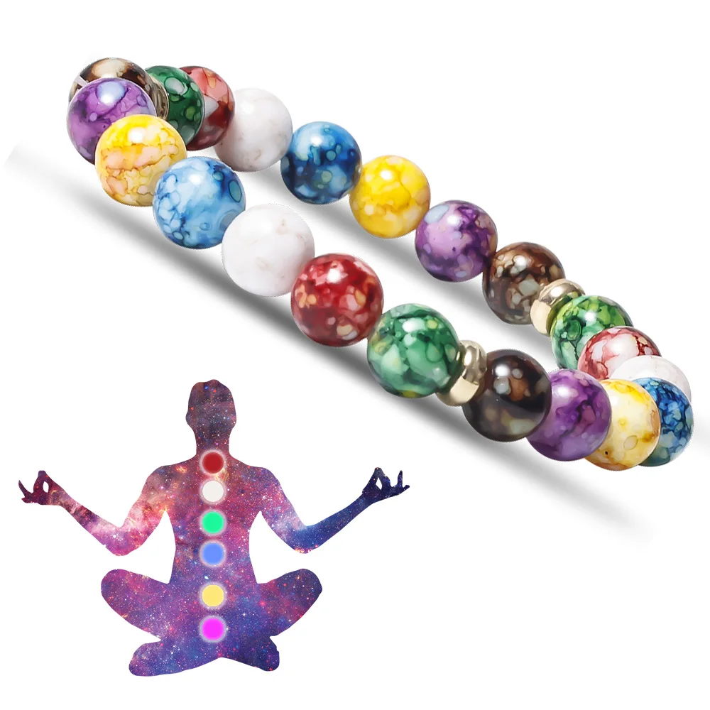 7 Chakras Reiki Healing Stone Beads Yoga Life Energy Natural Stones Bracelet Couple Bracelets Jewelry Balance Bead Bracelets