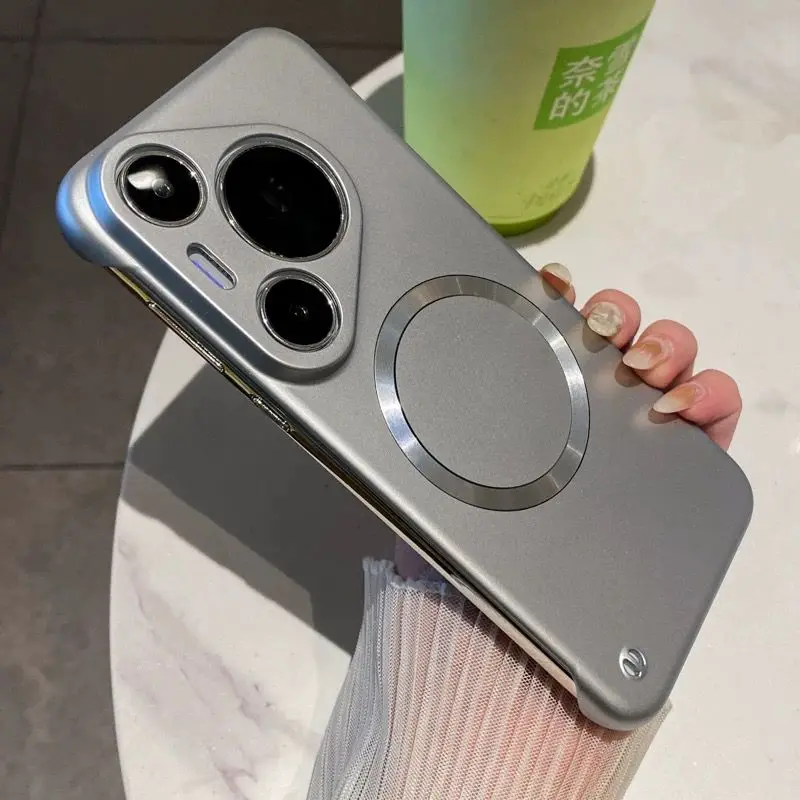 Frameless Metal Paint Phone Case with MagSafe Compatibility