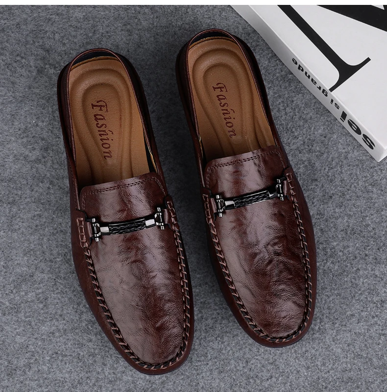 Slip On Leather Casual Shoes Men Loafers Spring Summer Big Size 48 49 Mocasines Hombre Loafer