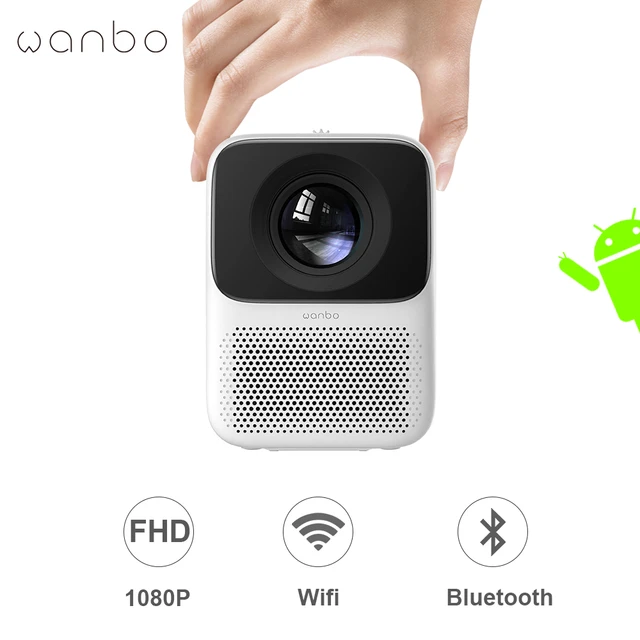 2022 Nuovo proiettore portatile 1080p, mini proiettore con Wifi e  Bluetooth, Pokitter Wanbo T2 Max Movie Projector 4k supportato, Android  9.0, 250