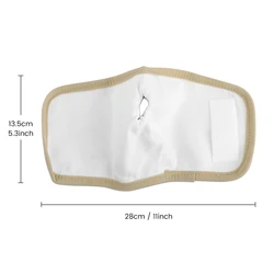 Organic Cotton Reusable Castor Oil Pack Wrap with Adjustable Strap (Wrist)