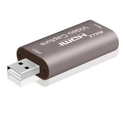 Ultra HD USB Video Capture Card for Game and Camera Recording & Live Streaming (USB 2.0 Coffee)