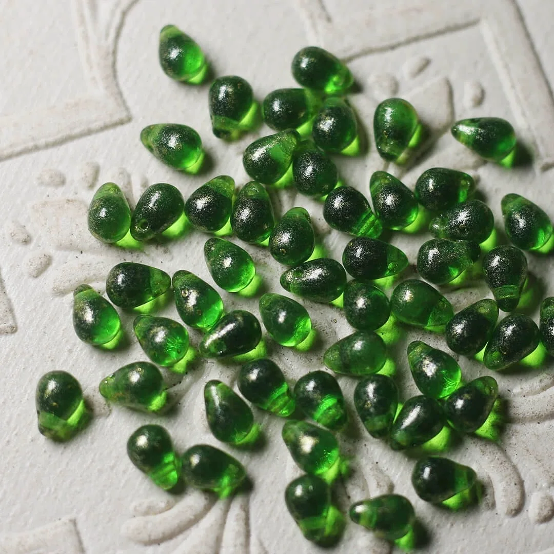 수제 유리 비즈 팔찌 목걸이 귀걸이, 산개 조각, DIY 반제품, 4*6mm, 100 개