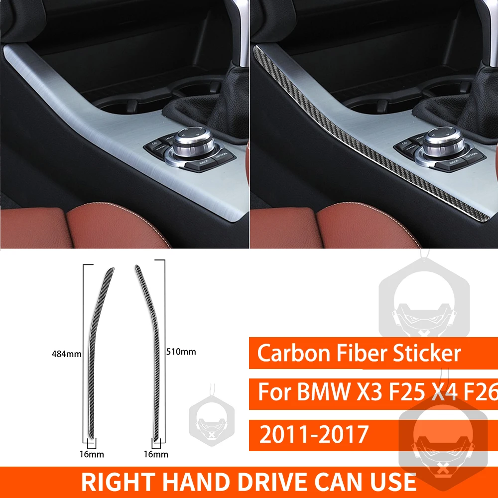 Autocollant Fibre Carbone Pour BMW X3 F25 / X4 F26 - Déco Intérieur Boutons Climatisation/clignotants