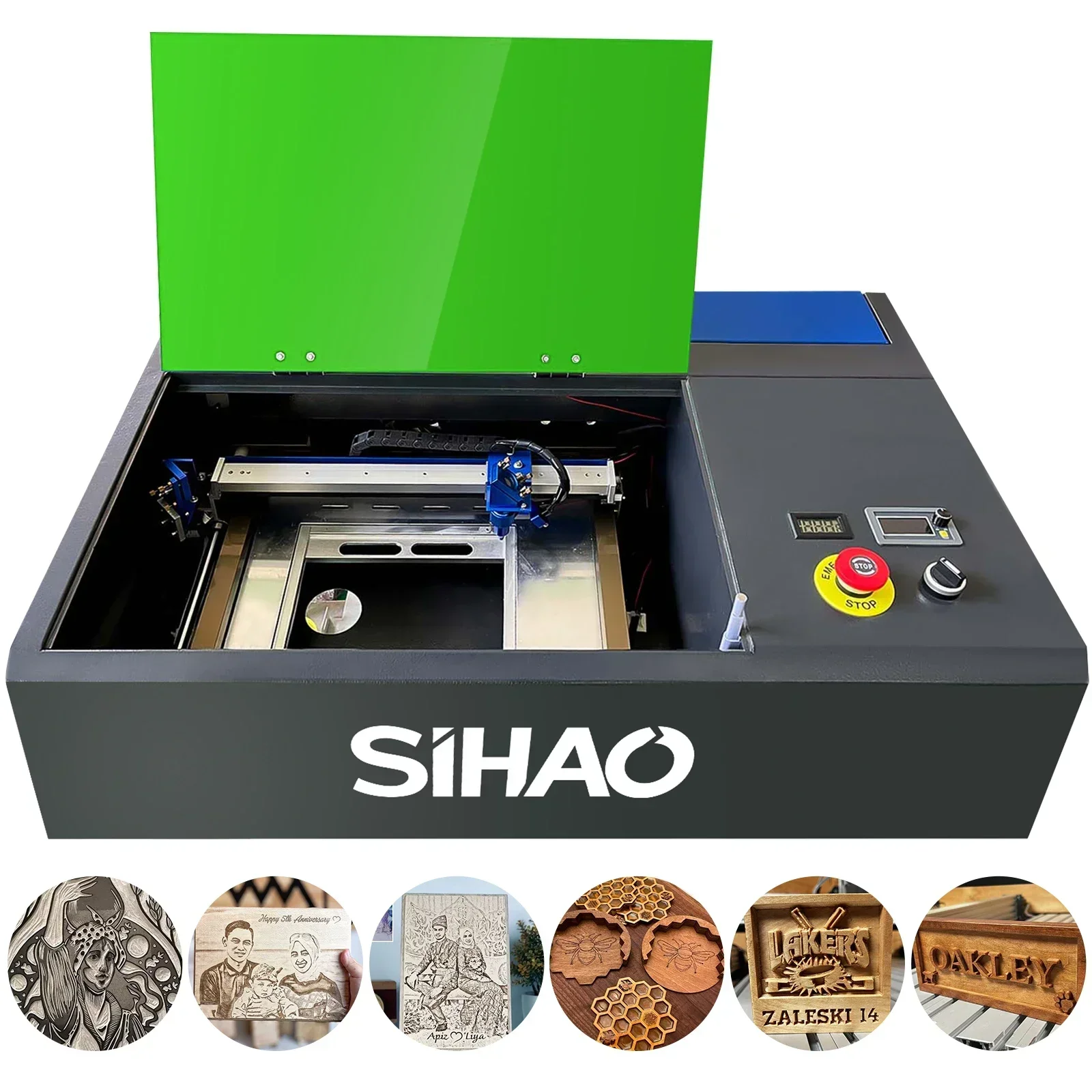 Vevor 35-45W Macchina Per Incisione Laser Co2 Laser Power Incisore Laser Tubo Laser In Vetro Co2 200*300Mm Cnc Mood Cutter Tools