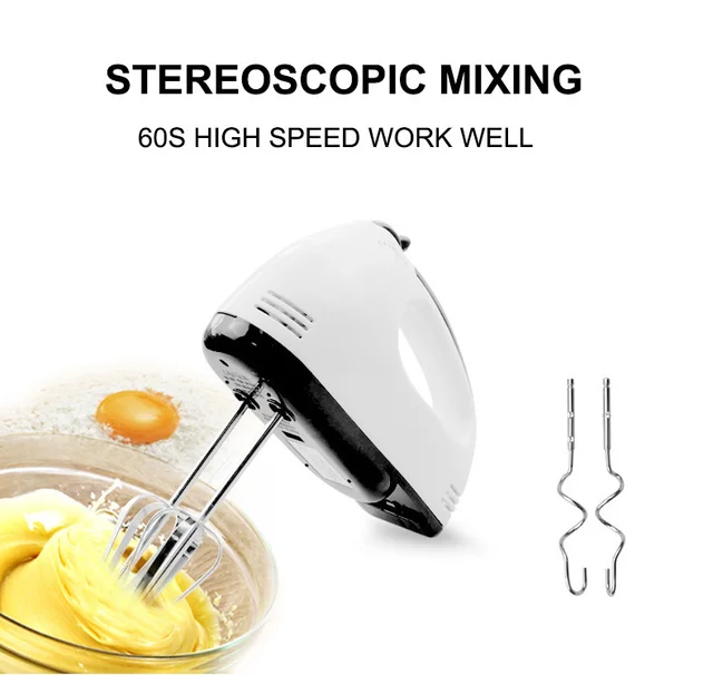 Electric Handheld Mixer 260W 7 Speed Handle Mixer Egg Beater Automatic  Cream Food Cake Mixer Food Blender - AliExpress