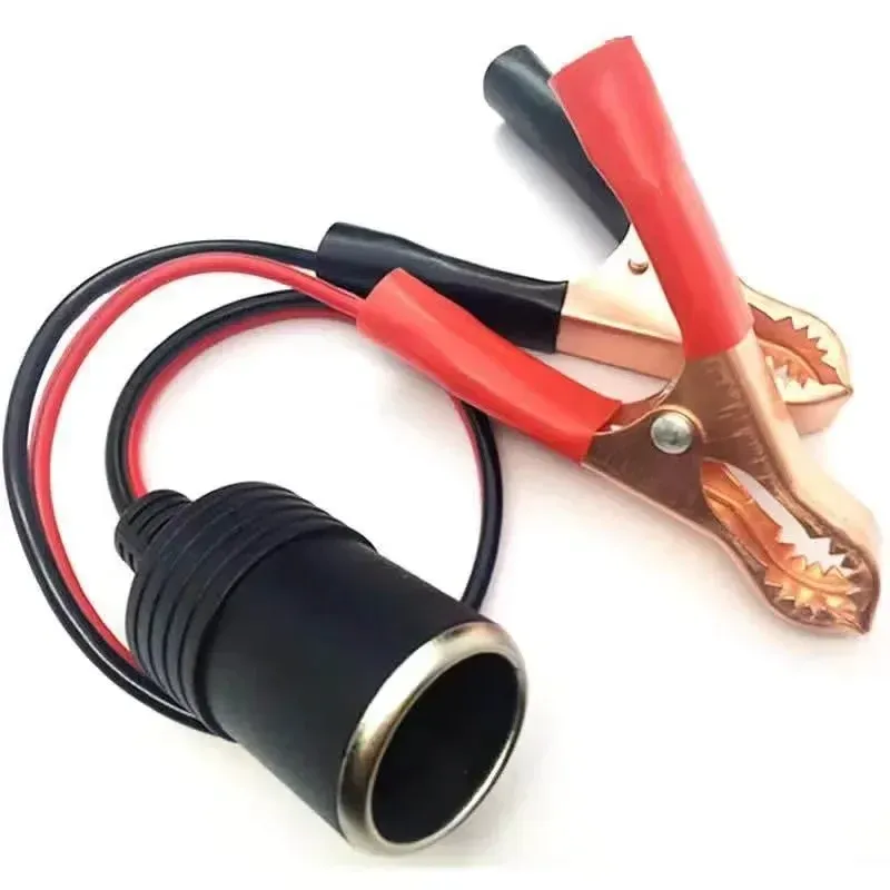 12V 15A Female Batteries Socket Plug Car Battery Terminal Clamp Clip Cigarette Lighter Power Socket Adapter Car Accessories