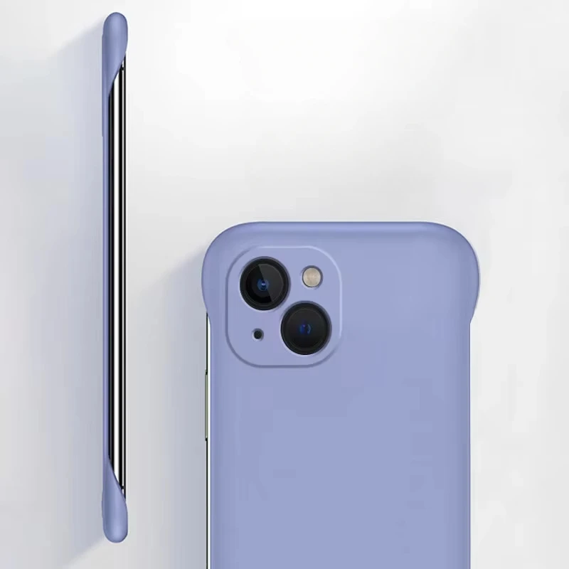 Frameless Slim Matte Shockproof Hard PC Candy Bumper Case