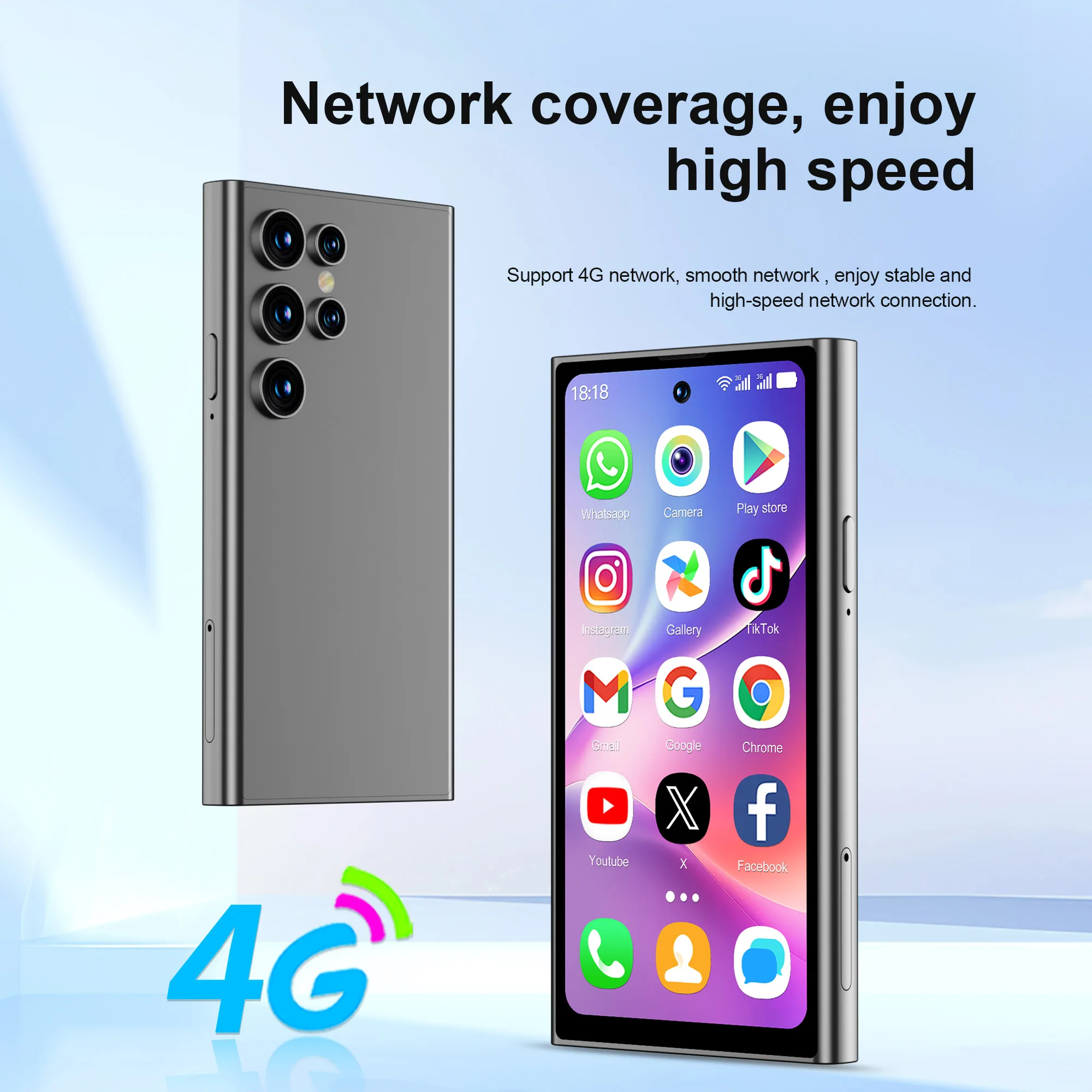 SERVO S27 MINI Small Smartphone 4G LTE Android 12.0 OS 3GB+64GB APP Store GPS 4.0" Full Screen Pocket Smart Phones 2 SIM Standby