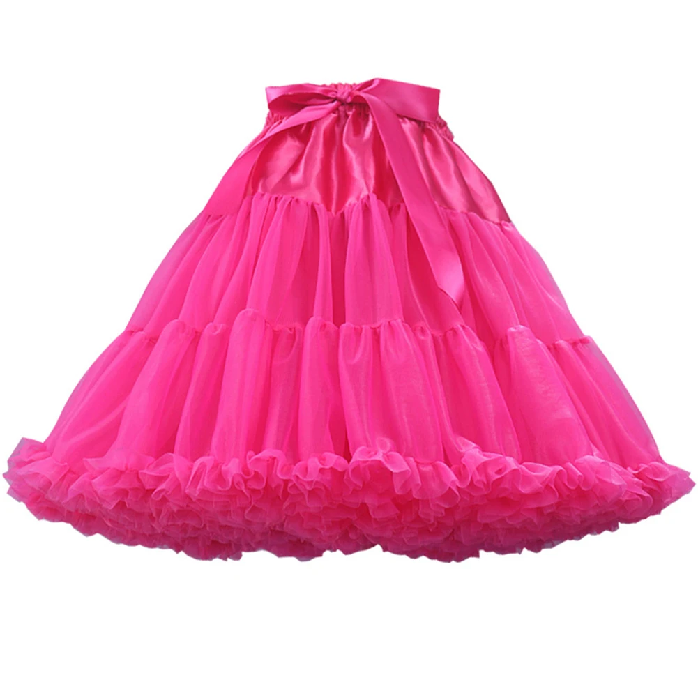 Niedrigster Pirce Damen 2-lagiger plissierter Tüll-Petticoat Weiß Schwarz Tutu Puffy Party Cosplay Rock Lolita Cosplay Braut Krinoline – Detail 34